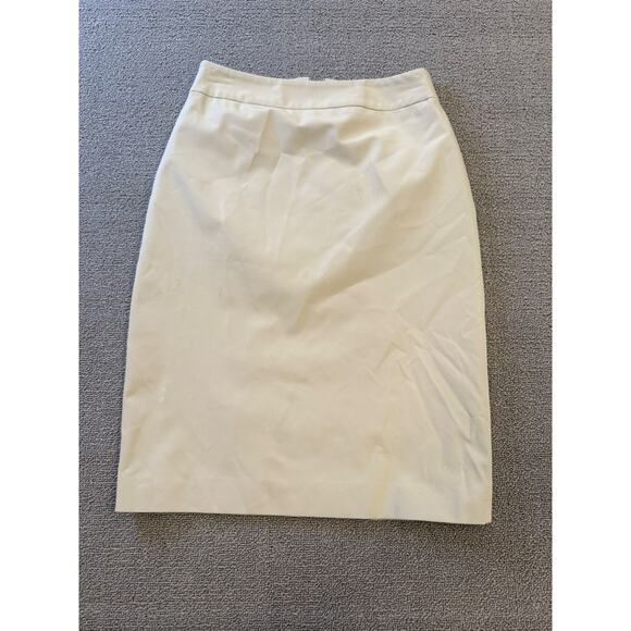 TEENFLO Women's Pencil Skirt Size 2 White Career Business Professional - Picture 1 of 11